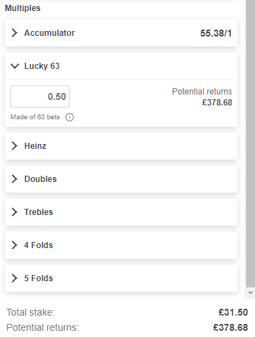 Paddy Power Lucky 63 example