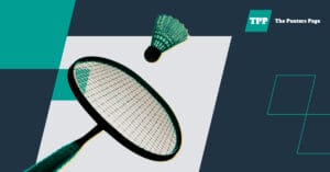 badminton racquet and shuttlecock